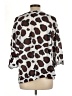 Umgee 100% Polyester Animal Print Brown 3/4 Sleeve Blouse Size L - photo 2
