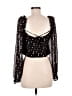 WAYF 100% Polyester Black Long Sleeve Blouse Size 8 - photo 2