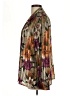 Alia 100% Polyester Floral Brown Long Sleeve Blouse Size 12 - photo 5