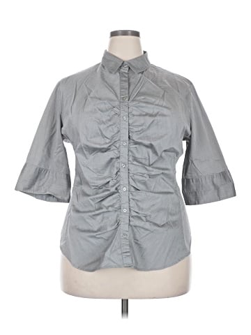 7th Avenue Design Studio New York & Company 3/4 Sleeve Button-Down Shirt (view 1)
