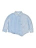 Zara Stripes Blue Long Sleeve Button-Down Shirt Size 6 - 7 - photo 1