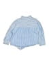 Zara Stripes Blue Long Sleeve Button-Down Shirt Size 6 - 7 - photo 2