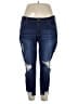 YMI Hearts Blue Jeans Size 18 - photo 1