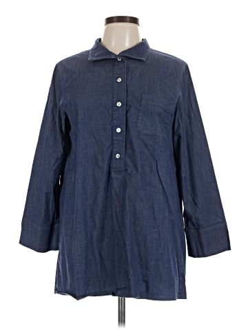 Sara Campbell 3/4 Sleeve Button-Down Shirt (view 1)