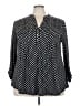 Cocomo Polka Dots Black Long Sleeve Blouse Size 3X - photo 1