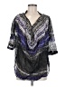 Line & Dot Black 3/4 Sleeve Blouse Size M - photo 1