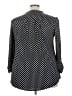Cocomo Polka Dots Black Long Sleeve Blouse Size 3X - photo 2
