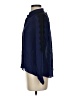 Nonoo 100% Silk Blue Long Sleeve Silk Top Size 2 - photo 5