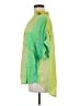BLANK 100% Viscose Color Block Green 3/4 Sleeve Blouse Size M - photo 5