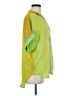 BLANK 100% Viscose Color Block Green 3/4 Sleeve Blouse Size M - photo 4