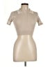Thanne 100% Viscose Tan Short Sleeve Top Size 10 - photo 1