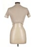 Thanne 100% Viscose Tan Short Sleeve Top Size 10 - photo 2