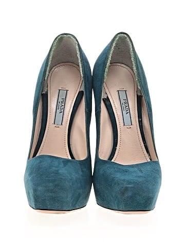 Prada Suede Platform Pumps  (view 2)