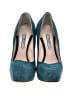 Prada 100% Suede Teal Blue Suede Platform Pumps  Size EU 36 - photo 2