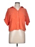 Love Notes 100% Cotton Orange Short Sleeve Blouse Size L - photo 1