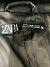 Zara 100% Polyester Black Faux Leather Jacket Size M - photo 6