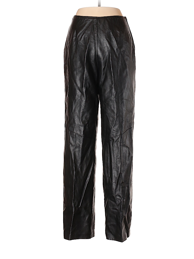 DANIER 100% Leather Solid Black Leather Pants Size 8 - 94% off | thredUP