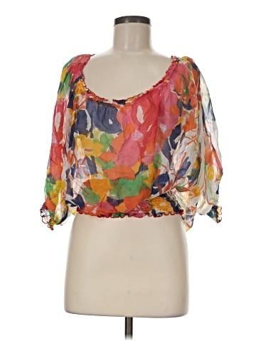 Zara Basic 3/4 Sleeve Blouse (view 1)