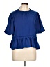 Greylin 100% Polyester Blue Short Sleeve Blouse Size L - photo 1
