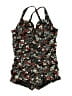 Torrid Floral Black Swimsuit Top Size 2 - photo 1
