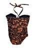 Zimmermann Print Brown One Piece Swimsuit Size 12 (4) - photo 2