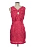 BCBGeneration 100% Polyester Hearts Red Casual Dress Size 6 - photo 2