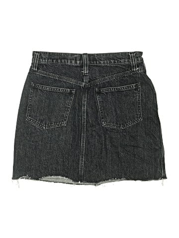 Madewell Rigid Denim Straight Mini Skirt in Hideaway Wash (view 2)