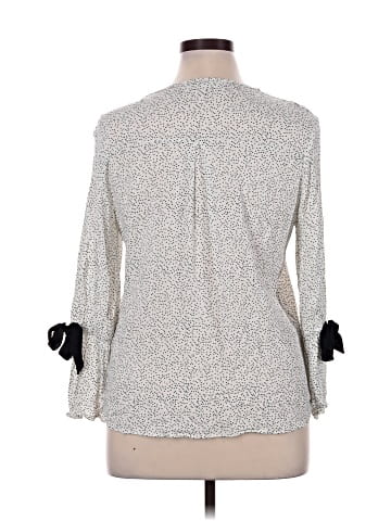 Zara Basic 3/4 Sleeve Henley (view 2)
