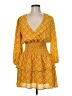 Blue Rain 100% Polyester Yellow Casual Dress Size M - photo 1