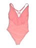 ASOS Solid Pink One Piece Swimsuit Size 8 - photo 2