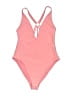 ASOS Solid Pink One Piece Swimsuit Size 8 - photo 1