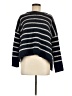 Pink Rose 100% Polyester Stripes Blue Black Pullover Sweater Size M - photo 1