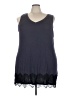 Logo Layers Gray Sleeveless Top Size 3X - photo 1