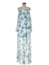 BCBGMAXAZRIA Floral Blue Cocktail Dress Size 6 - photo 1