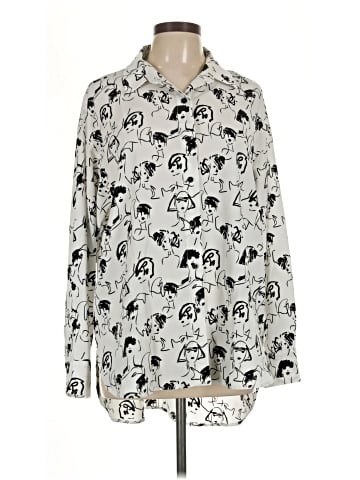 Karl Lagerfeld Paris Long Sleeve Blouse (view 1)