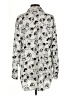 Karl Lagerfeld Paris 100% Polyester Print Silver Long Sleeve Blouse Size L - photo 2
