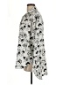 Karl Lagerfeld Paris 100% Polyester Print Silver Long Sleeve Blouse Size L - photo 5