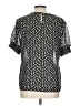 Pieces 100% Polyester Polka Dots Black Short Sleeve Blouse Size L - photo 2