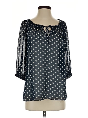 Aqua 3/4 Sleeve Blouse (view 1)