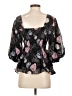 Nicholas 100% Silk Black 3/4 Sleeve Silk Top Size S - photo 2
