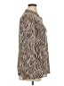 Noir 100% Polyester Animal Print Brown Long Sleeve Blouse Size XL - photo 4