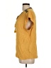 DR2 100% Rayon Yellow Short Sleeve Blouse Size L - photo 5