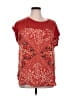 Xhilaration 100% Polyester Red Short Sleeve Blouse Size 0X - photo 1