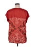 Xhilaration 100% Polyester Red Short Sleeve Blouse Size 0X - photo 2