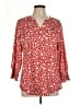 Lomon Red 3/4 Sleeve Blouse Size L - photo 1