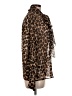 MNG 100% Polyester Animal Print Brown Long Sleeve Blouse Size 6 - photo 4