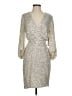 Eliza J Metallic Silver Cocktail Dress Size 2 - photo 1