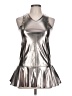 Rachel Zoe 100% Polyester Metallic Silver Sleeveless Top Size 10 - photo 1