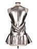 Rachel Zoe 100% Polyester Metallic Silver Sleeveless Top Size 10 - photo 2