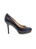 Look 100% Leather Black Heels Size EU 37 1/2 - photo 1